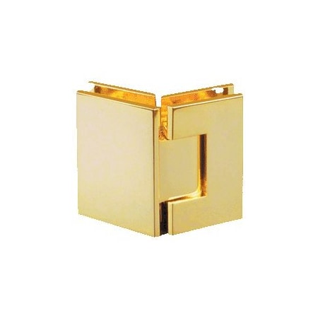 Cr Laurence Unlacquered Brass Vienna 045 Series 135 Degree Glass-to-Glass Hinge V1E045ULBR